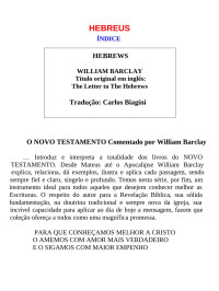 Carlos Biagini — HEBREUS (William Barclay)