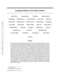 GPT-3 Founders(Tom B.Brown,Ilya Sutskever...),OpenAI — Language Models are Few-Shot Learners