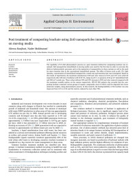 Alireza Ranjbari & Nader Mokhtarani — Post treatment of composting leachate using ZnO nanoparticles immobilized on moving media