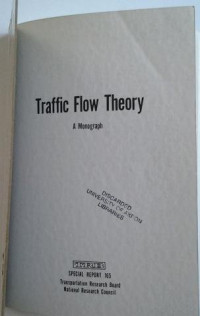 Daniel L. Gerlough, Matthew J. Huber — Traffic Flow Theory (Special Report ; No. 165)