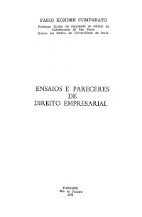 Fabio Konder Comparato — Ensaios e pareceres de direito empresarial