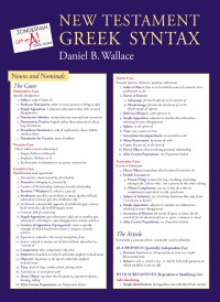 Daniel B. Wallace; — New Testament Greek Syntax Laminated Sheet