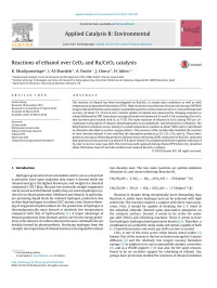 K. Mudiyanselage & I. Al-Shankiti & A. Foulis & J. Llorca & H. Idriss — Reactions of ethanol over CeO2 and Ru/CeO2 catalysts