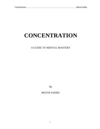 Mouni Sadhu — Concentration: A Guide to Mental Mastery