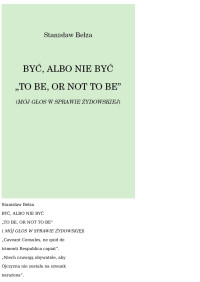 Stanislaw Belza — Byc, Albo Nie Byc (To Be or Not To Be)