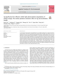 Boran Xu & Yandong Li & Yangqin Gao & Shuang Liu & Da Lv & Sujun Zhao & Hang Gao & Guoqing Yang & Ning Li & Lei Ge — Ag-AgI/Bi3O4Cl for efficient visible light photocatalytic degradation of methyl orange_ The surface plasmon resonance effect of Ag and mechanism insight