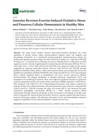 Ahmad Alkhatib, Wen-Hsin Feng, Yi-Jen Huang — Anserine Reverses Exercise-Induced Oxidative Stress and Preserves Cellular Homeostasis in Healthy Men