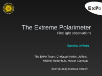 Michiel Rodenhuis — The Extreme Polarimeter Design and prototype results