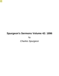 Charles Spurgeon — Spurgeon's Sermons Volume 42: 1896