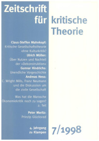 Gerhard Schweppenhäuser — Zeitschrift für kritische Theorie 7 (1998)