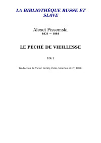 Pissemski [Pissemski] — Le Péché de vieillesse