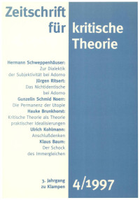 Gerhard Schweppenhäuser — Zeitschrift für kritische Theorie 4 (1997)