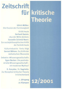 Gerhard Schweppenhäuser — Zeitschrift für kritische Theorie 12 (2001)