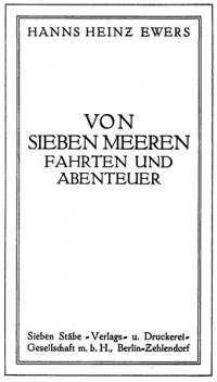 Hanns Heinz Ewers — Von sieben Meeren : Fahrten und Abenteuer