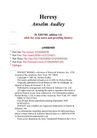 Unknown — Anselm Audley Heresy