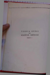 Emilio Betti — Teoria Geral do Negócio Jurídico, Tomo I