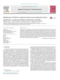 Tzia Ming Onn & Lisandra Arroyo-Ramirez & Matteo Monai & Tae-Sik Oh & Meghavi Talati & Paolo Fornasiero & Raymond J. Gorte & Mahmoud M. Khader — Modification of Pd/CeO2 catalyst by Atomic Layer Deposition of ZrO2