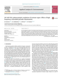 E. Korovin & D. Selishchev & A. Besov & D. Kozlov — UV-LED TiO2 photocatalytic oxidation of acetone vapor: Effect of high frequency controlled periodic illumination