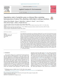 Juliana Pérez-Obando & Diego A. Marín-Silva & Adriana N. Pinotti & Luis R. Pizzio & Paula Osorio-Vargas & Julián A. Rengifo-Herrera — Degradation study of malachite green on chitosan films containing heterojunctions of melon/TiO2 absorbing visible-light in solid-gas interfaces