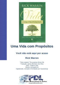 Rick Warren — Uma Vida com Propósitos