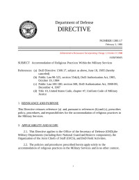 Unknown — DoD Directive 1300.17