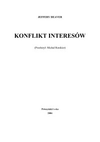 Jeffery Deaver — Konflikt interesów