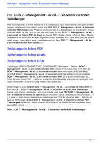 PDF DCG 7 - Management - 4e éd. - L'essentiel en fiches Télécharger — PDF DCG 7 - Management - 4e éd. - L'essentiel en fiches Télécharger