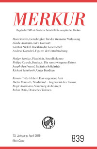 Christian Demand; — MERKUR Gegrndet 1947 als Deutsche Zeitschrift fr europisches Denken - 2019-4