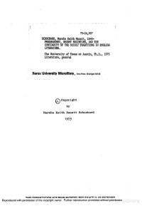 Marsha Keith Manatt Schuchard — Freemasonry, Secret Societies, and the Continuity of the Occult Tradition in English Literature; a PhD Dissertation (1975)