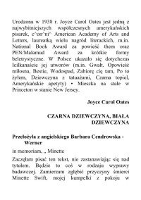 Czarna dziewczyna, biała dziewczyna — Joyce Carol Oates