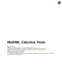 Unknown — MathML Calculus Tests