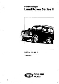 Rover — Land Rover Series III 88 & 109 Parts cat