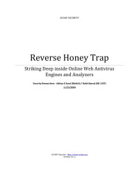Security Researchers - Aditya K Sood (0kn0ck) / Rohit Bansal (RB 1337) — Reverse Honey Trap