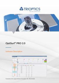 TRIOPTICS GmbH — OptiSurf® PRO 2.0 Software Description_Rev-00