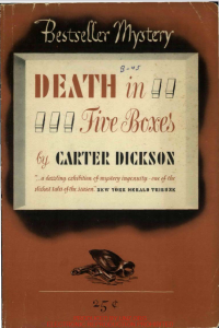 Carter Dickson — Death in Five Boxes