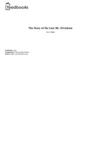 H G Wells — The Story of the Late Mr. Elvesham