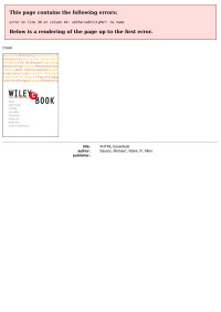 Michael P. Sauers, R. Allen Wyke — XHTML Essentials