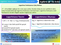 Ahmet Çelen — Logaritma Tanımı ve Kuralları | | 12.Sınıf AYT Matematik