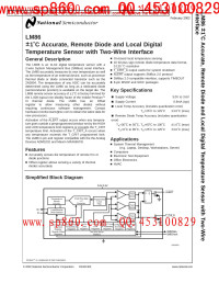 Unknown — LM86 &plusmn;1&deg;C Accurate, Remote Diode and Local Digital Temperature Sensor with Two-Wire Interface