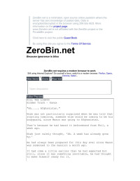 ZeroBin.net — Because ignorance is bliss 