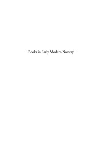 Dahl, Gina; — Books in Early Modern Norway