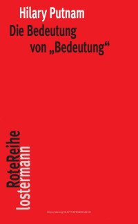 Hilary Putnam — Die Bedeutung von "Bedeutung"