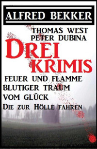 Bekker, Alfred & West, Thomas & Dubina, Peter — Feuer und Flamme / Blutiger Traum vom Glück / Die zur Hölle fahren · Drei Krimis