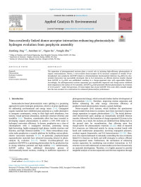 Jianfang Jing — Non-covalently linked donor-acceptor interaction enhancing photocatalytic hydrogen evolution from porphyrin assembly