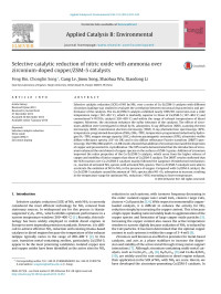 Feng Bin — Selective catalytic reduction of nitric oxide with ammonia over zirconium-doped copper/ZSM-5 catalysts