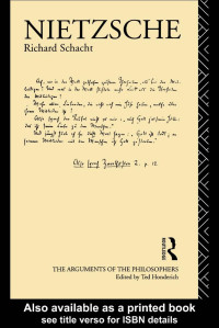 Richard Schacht [Schacht, Richard] — Nietzsche