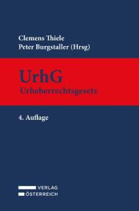 Clemens Thiele;Peter Burgstaller; — VOE_UrhG_Aufl4.indb