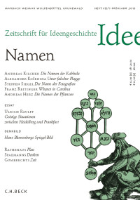 Sommer, Andreas Urs, Rahden, Wolfert von — Zeitschrift für Ideengeschichte Heft VII/1 Frühjahr 2013