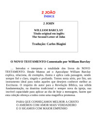 Carlos Biagini — 2 JOÃO (William Barclay)