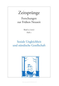 Marian Füssel — Soziale Ungleichheit und ständische Gesellschaft